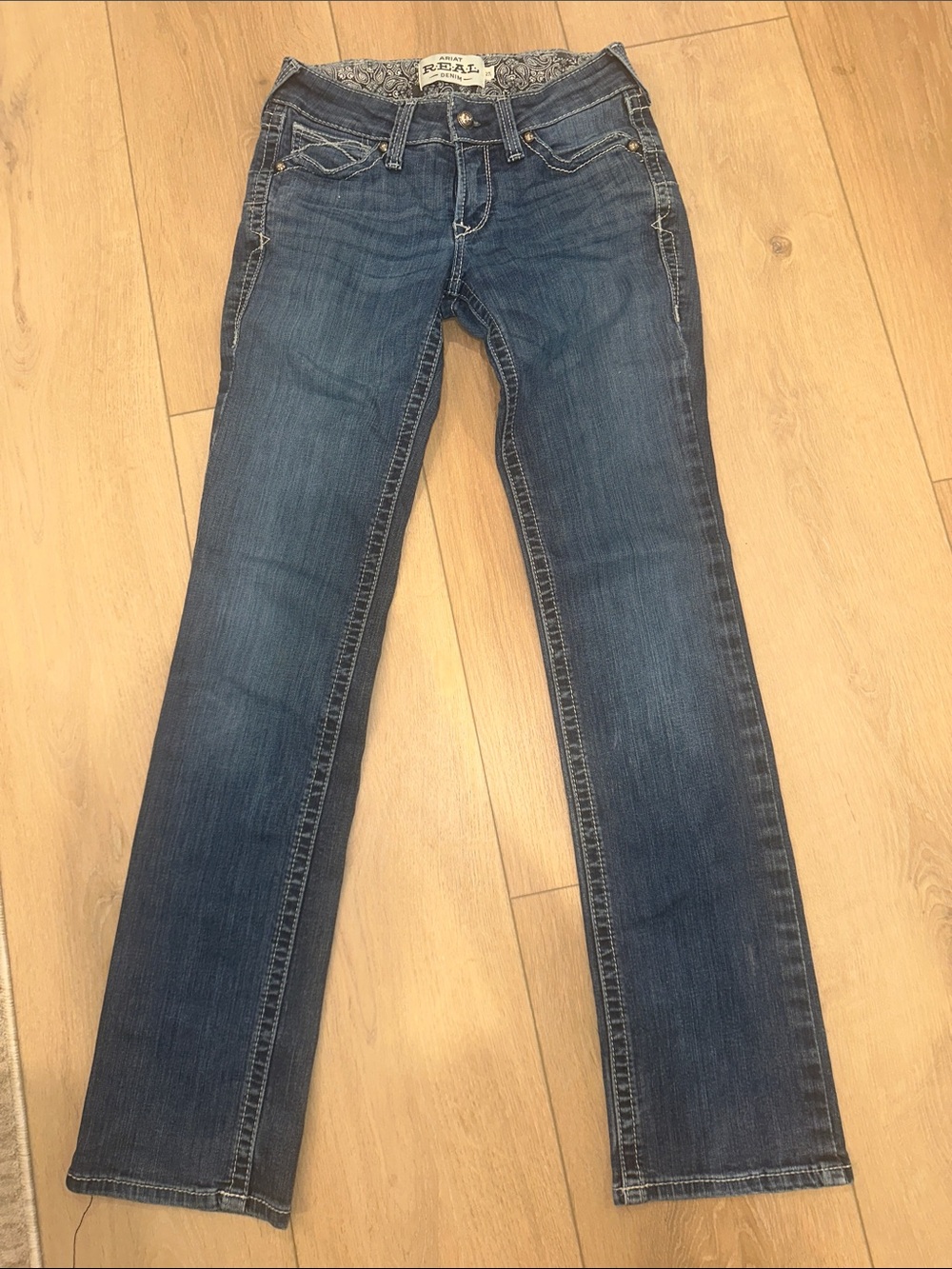 Ariat Women's Boot Cut Jeans in Dark Blue Wash